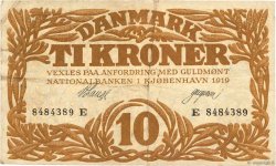10 Kroner DINAMARCA  1919 P.021h