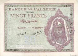 20 Francs TUNISIA  1945 P.18