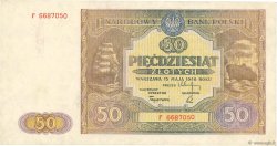 50 Zlotych POLOGNE  1946 P.128