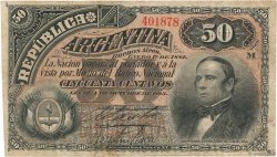 50 Centavos ARGENTINE  1884 P.008 TB+