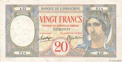 20 Francs DJIBUTI  1936 P.07A