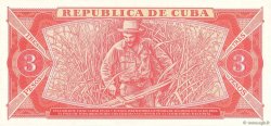 3 Pesos KUBA  1984 P.107a fST+
