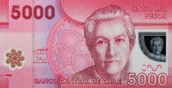 5000 Pesos CHILE  2009 P.163