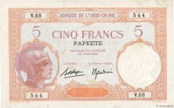 5 Francs TAHITI  1927 P.11c fVZ