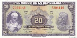 20 Pesos Oro KOLUMBIEN  1951 P.392d