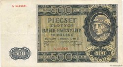 500 Zlotych POLEN  1940 P.098
