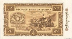 20 Kyats BURMA (SEE MYANMAR)  1965 P.55 AU