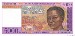 5000 Francs - 1000 Ariary MADAGASCAR  1994 P.078b SPL