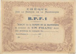 1 Franc Non émis MARTINIQUE  1870 P.05A SUP