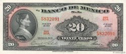 20 Pesos MEXIQUE  1967 P.054m SPL