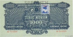 1000 Korun Spécimen TCHÉCOSLOVAQUIE  1945 P.057s NEUF