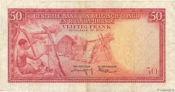 50 Francs BELGA CONGO  1959 P.32 BC+