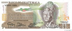 50 Centavos de Quetzal GUATEMALA  1983 P.058c ST