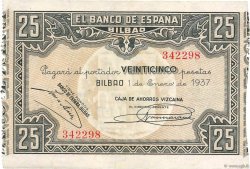 25 Pesetas ESPAGNE Bilbao 1937 PS.563g