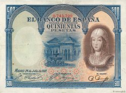 500 Pesetas SPANIEN  1927 P.073a