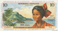 10 Francs FRENCH ANTILLES  1964 P.08b MBC+