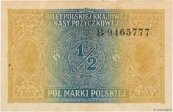 1/2 Marki POLAND  1917 P.007 XF