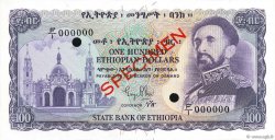 100 Dollars Spécimen ETHIOPIA  1961 P.23s