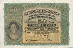 50 Francs SUISSE  1947 P.34o TTB