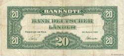 20 Deutsche Mark ALLEMAGNE FÉDÉRALE  1949 P.17a pr.TTB
