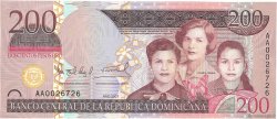 200 Pesos Oro DOMINICAN REPUBLIC  2007 P.178 UNC