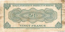 20 Francs RWANDA BURUNDI  1960 P.03 F