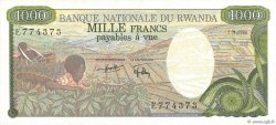 1000 Francs RUANDA  1978 P.14a VZ