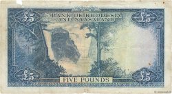 5 Pounds RHODESIA AND NYASALAND (Federation of)  1960 P.22b F-