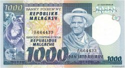 1000 Francs - 200 Ariary MADAGASCAR  1974 P.065a