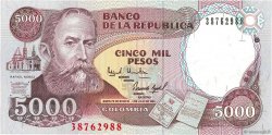 5000 Pesos COLOMBIA  1994 P.440 UNC-