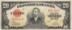 20 Pesos CUBA  1945 P.072f VF