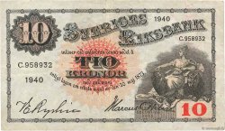 10 Kronor SUÈDE  1940 P.34w TTB