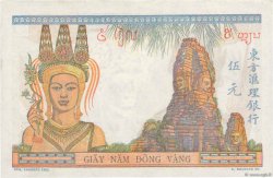 5 Piastres FRENCH INDOCHINA  1949 P.055d XF