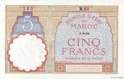 5 Francs MARUECOS  1922 P.23Aa