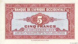 5 Francs FRENCH WEST AFRICA  1942 P.28a SC+