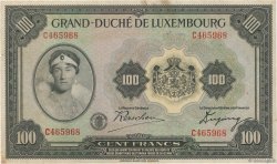 100 Francs LUSSEMBURGO  1934 P.39a BB