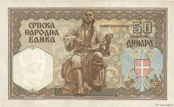 50 Dinara SERBIA  1941 P.26 AU