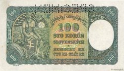 100 Korun Spécimen SLOWAKEI  1940 P.10s VZ