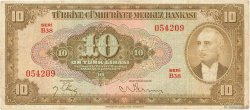 10 Lira TÜRKEI  1948 P.148a fSS