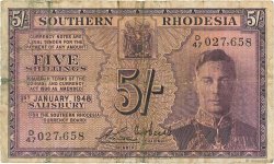 5 Shillings RHODÉSIE DU SUD  1948 P.08b