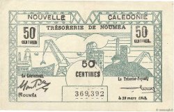 50 Centimes NEW CALEDONIA  1943 P.54 XF
