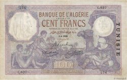 100 Francs TUNISIA  1928 P.10a