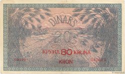 80 Kronen sur 20 Dinara YOUGOSLAVIE  1919 P.018 TTB
