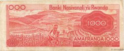 1000 Francs RUANDA  1976 P.10c BB