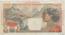 100 Francs La Bourdonnais MARTINIQUE  1946 P.31a VF