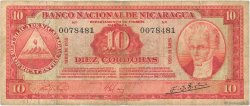 10 Cordobas NICARAGUA  1958 P.101a TB