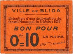 10 Centimes ALGÉRIE Blida 1916 JPCV.02