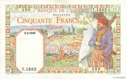 50 Francs ALGÉRIE  1945 P.087 SUP