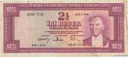 2 1/2 Lira TURKEY  1957 P.152a F