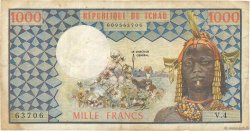 1000 Francs TCHAD  1977 P.03a TB